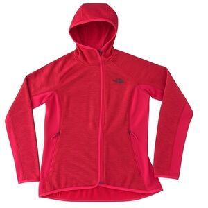 The North Face Fleece Lined Hooded Jacket Activewear Hiking Outdoor Pink Size XS